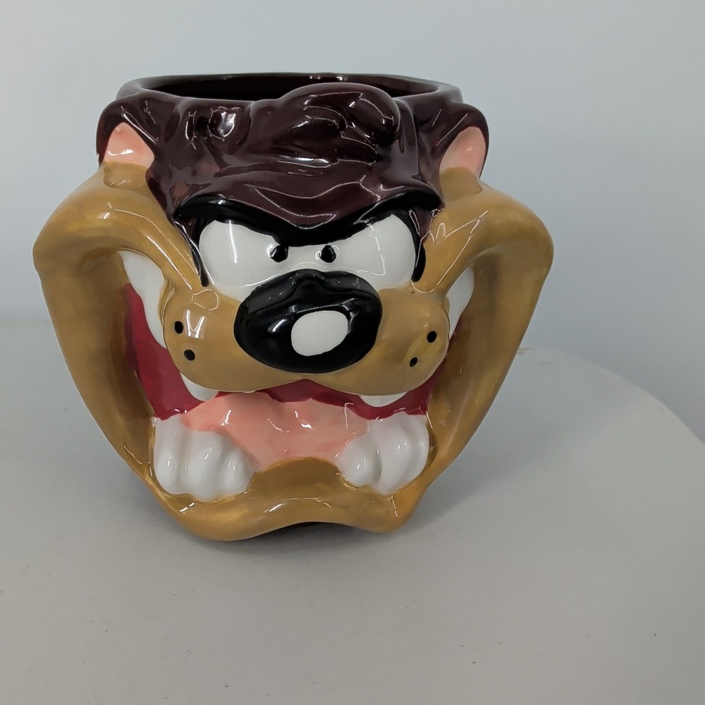 Looney Tunes Tasmanian Devil Taz 3D Sculpted Ceramic Coffee Mug Brown LT12303D